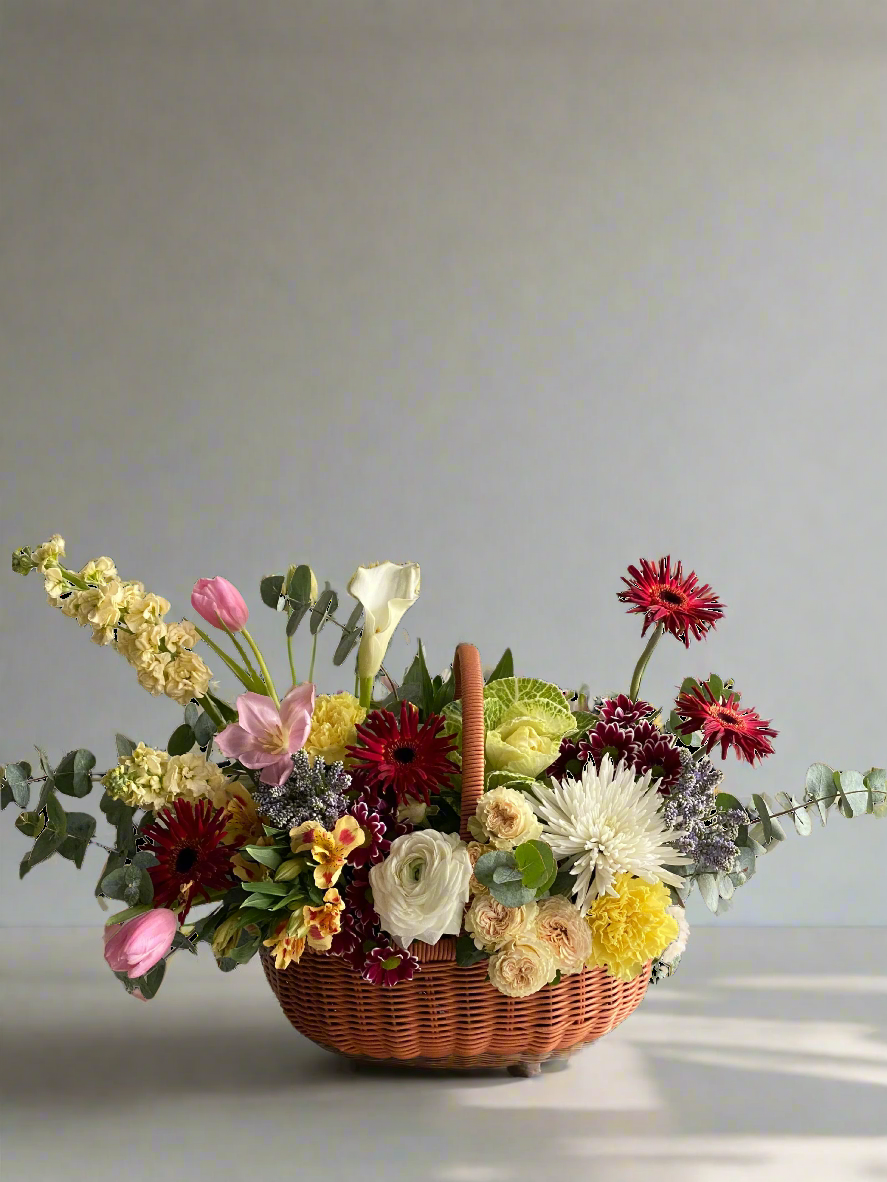 Red Gerbera Bliss Basket