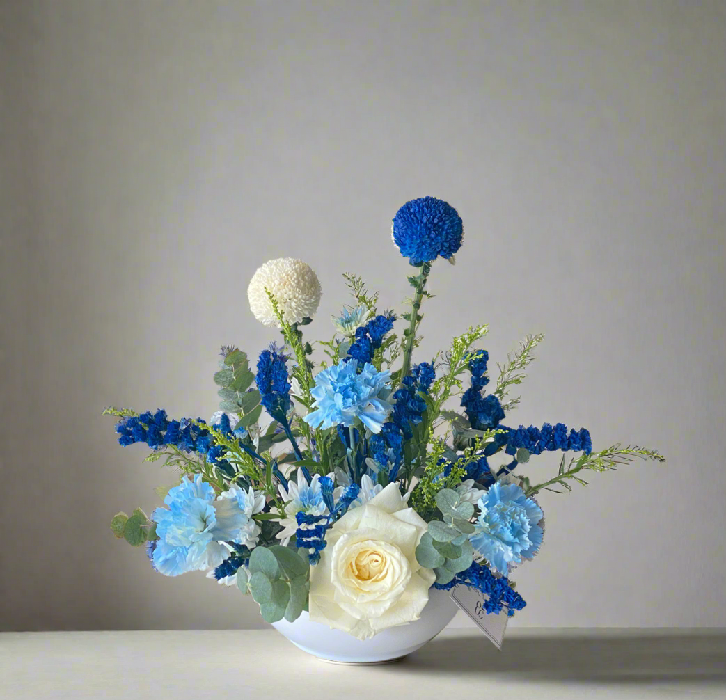 Blue Carnation Vase