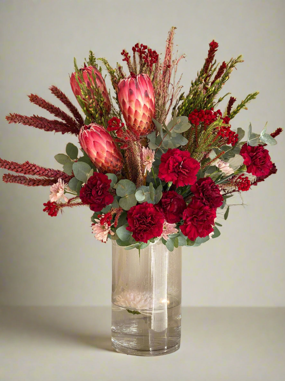Red Protea Vase
