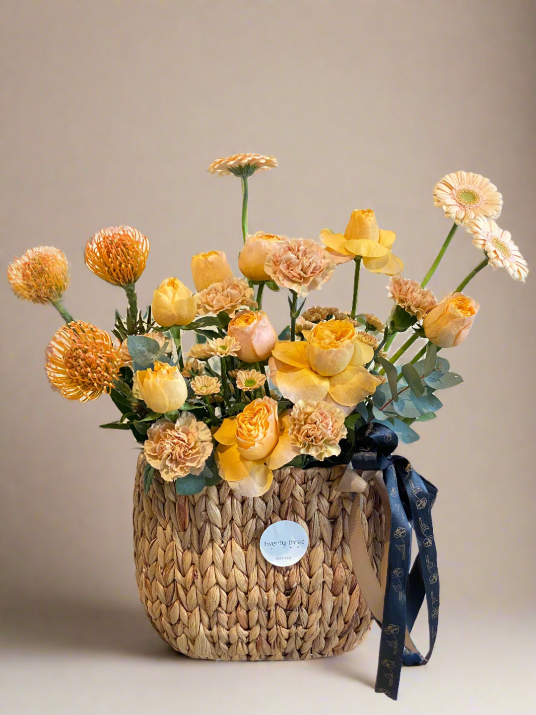 Yellow Rose Basket