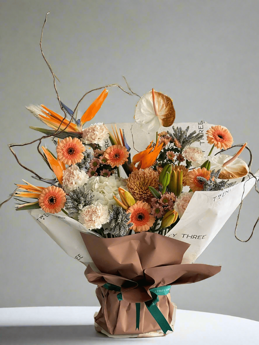 Bird Of Paradise Bouquet - Twenty Three Flowers & Chocolate