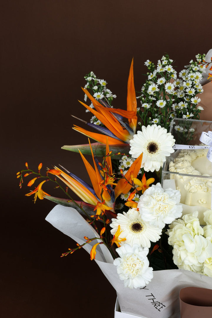 BloomCake Bouquet - Twenty Three Flowers & Chocolate