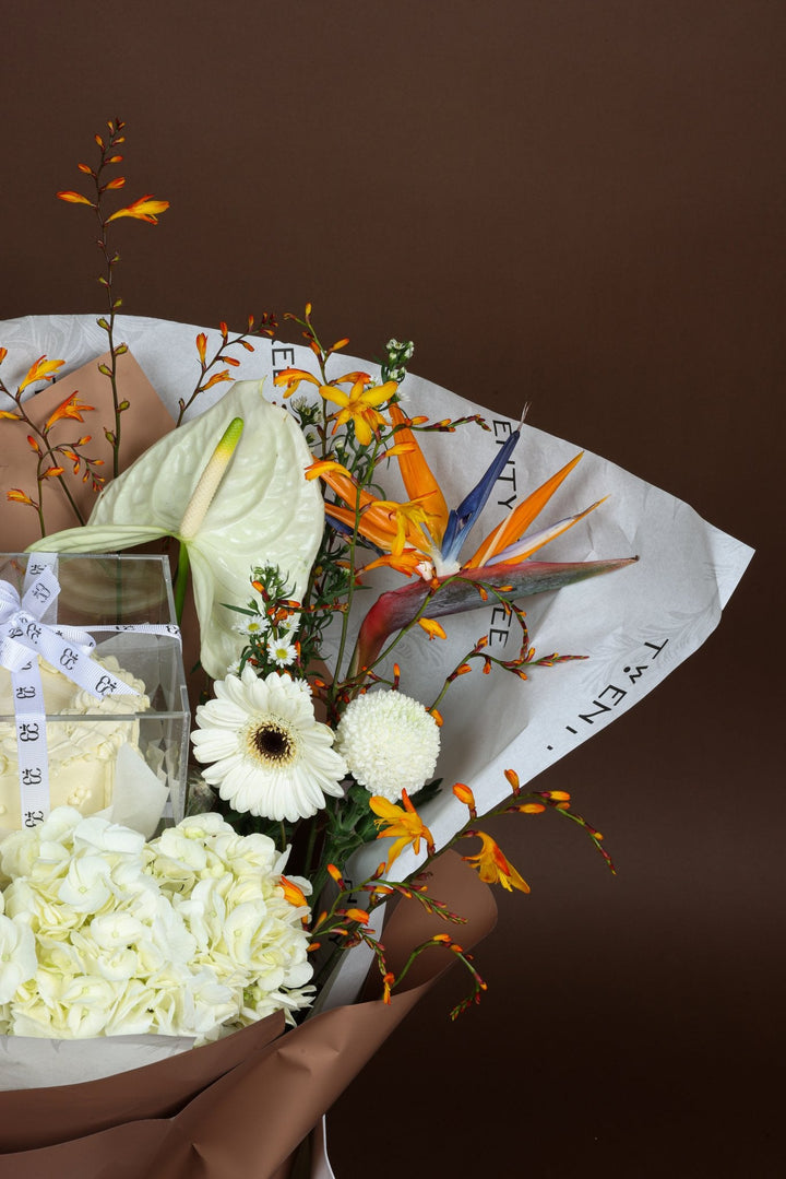 BloomCake Bouquet - Twenty Three Flowers & Chocolate