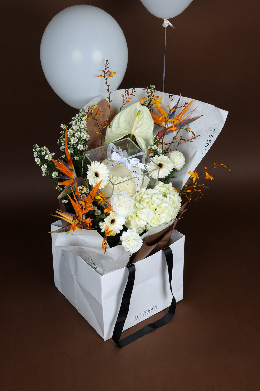 BloomCake Bouquet - Twenty Three Flowers & Chocolate