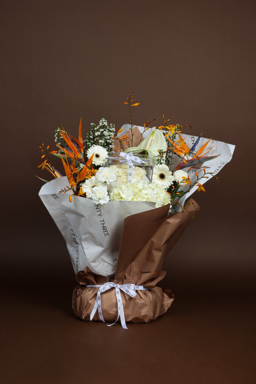 BloomCake Bouquet - Twenty Three Flowers & Chocolate