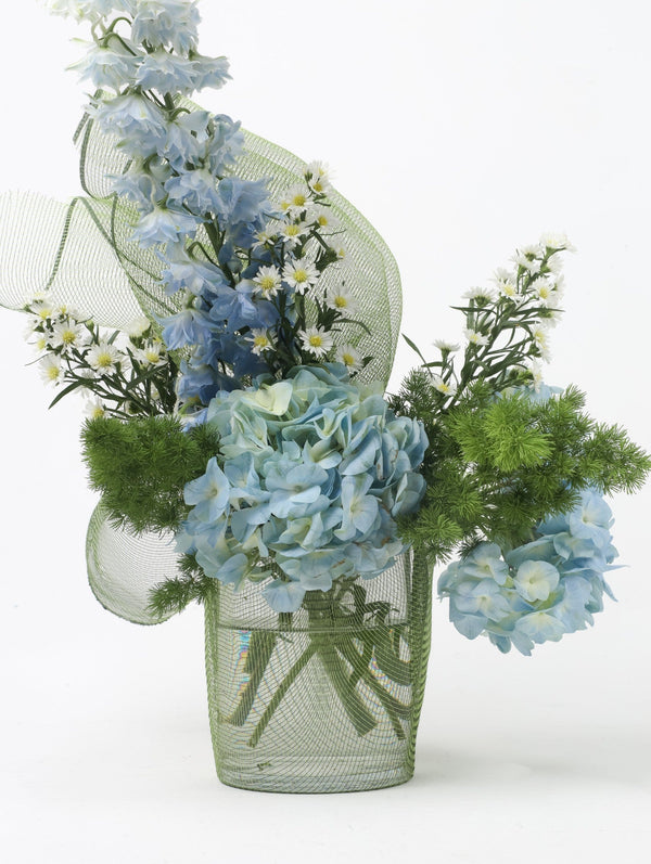 Blue Accent Vase - Twenty Three Flowers & Chocolate