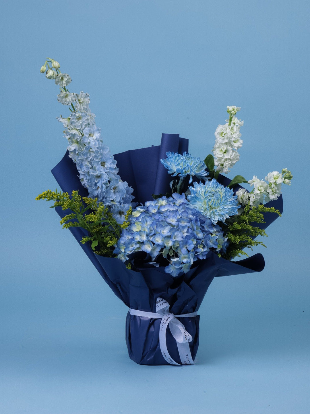 Blue Serenity Bouquet - Twenty Three Flowers & Chocolate