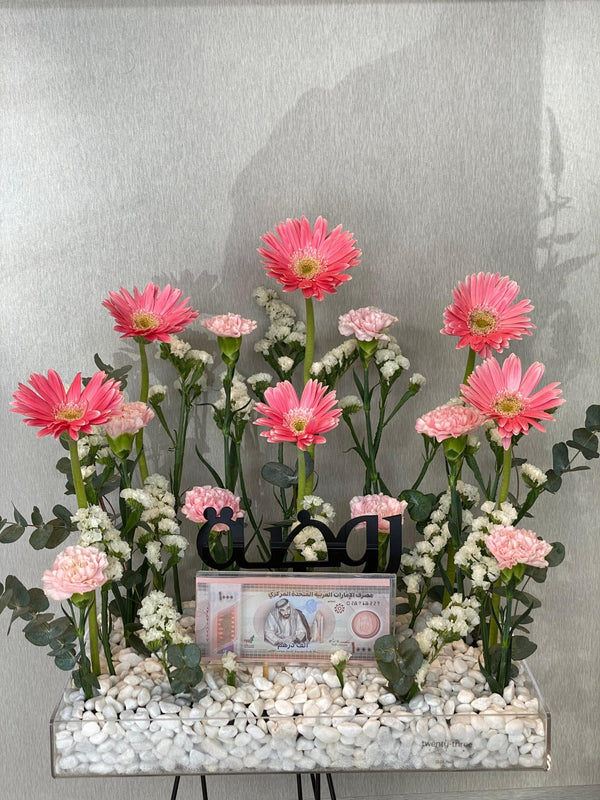 Carnation Tray - Twenty Three Flowers & Chocolate