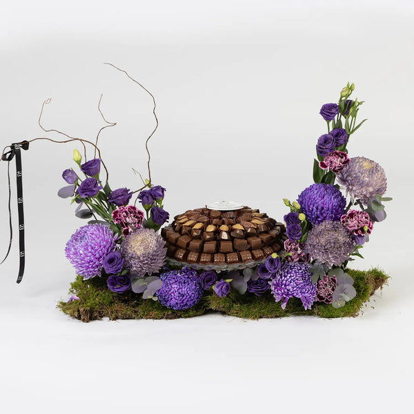 Centerpiece 50cm with Choclcate Tray - Twenty Three Flowers & Chocolate