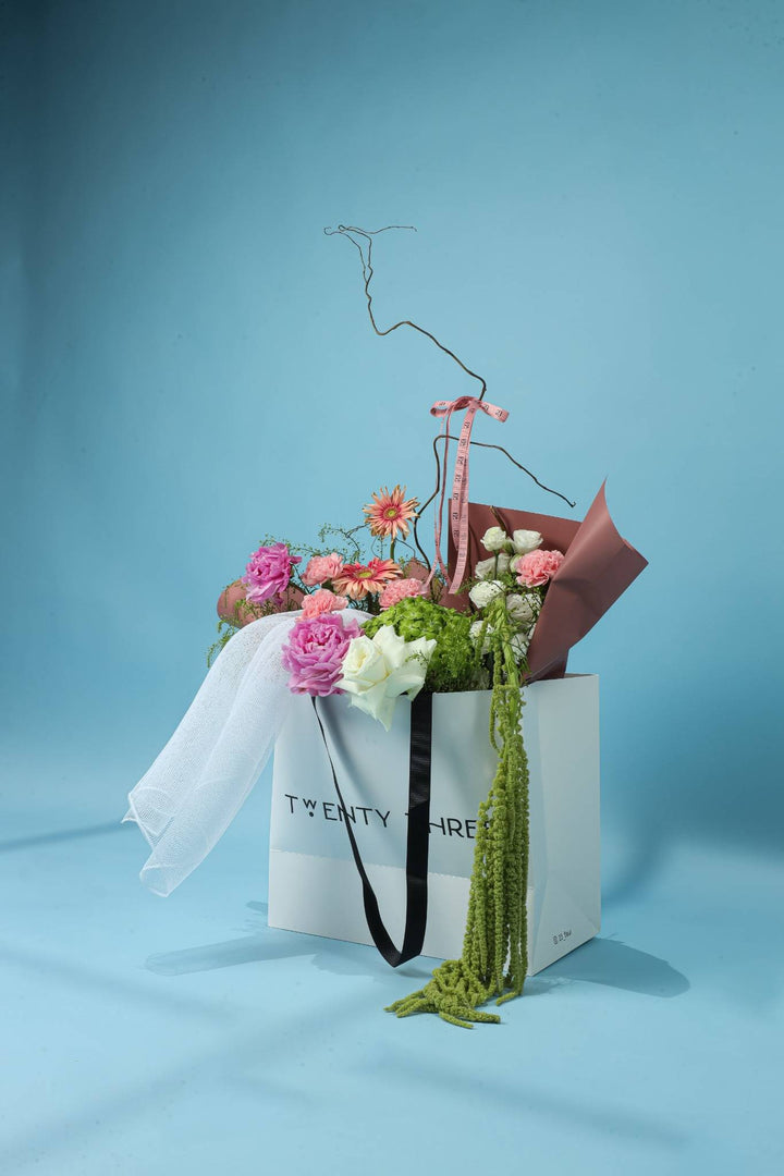 Couture Bloom Bouquet - Twenty Three Flowers & Chocolate