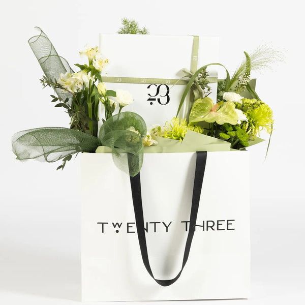 FLOWERS BOUQUET WITH CHOCOLATE BOX - Twenty Three Flowers & Chocolate