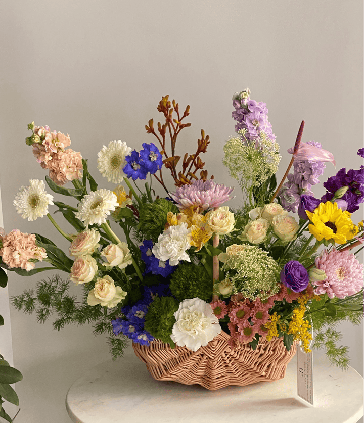 Gerbera Basket - Twenty Three Flowers & Chocolate