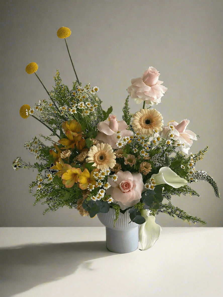 Gerbera Vase - Twenty Three Flowers & Chocolate