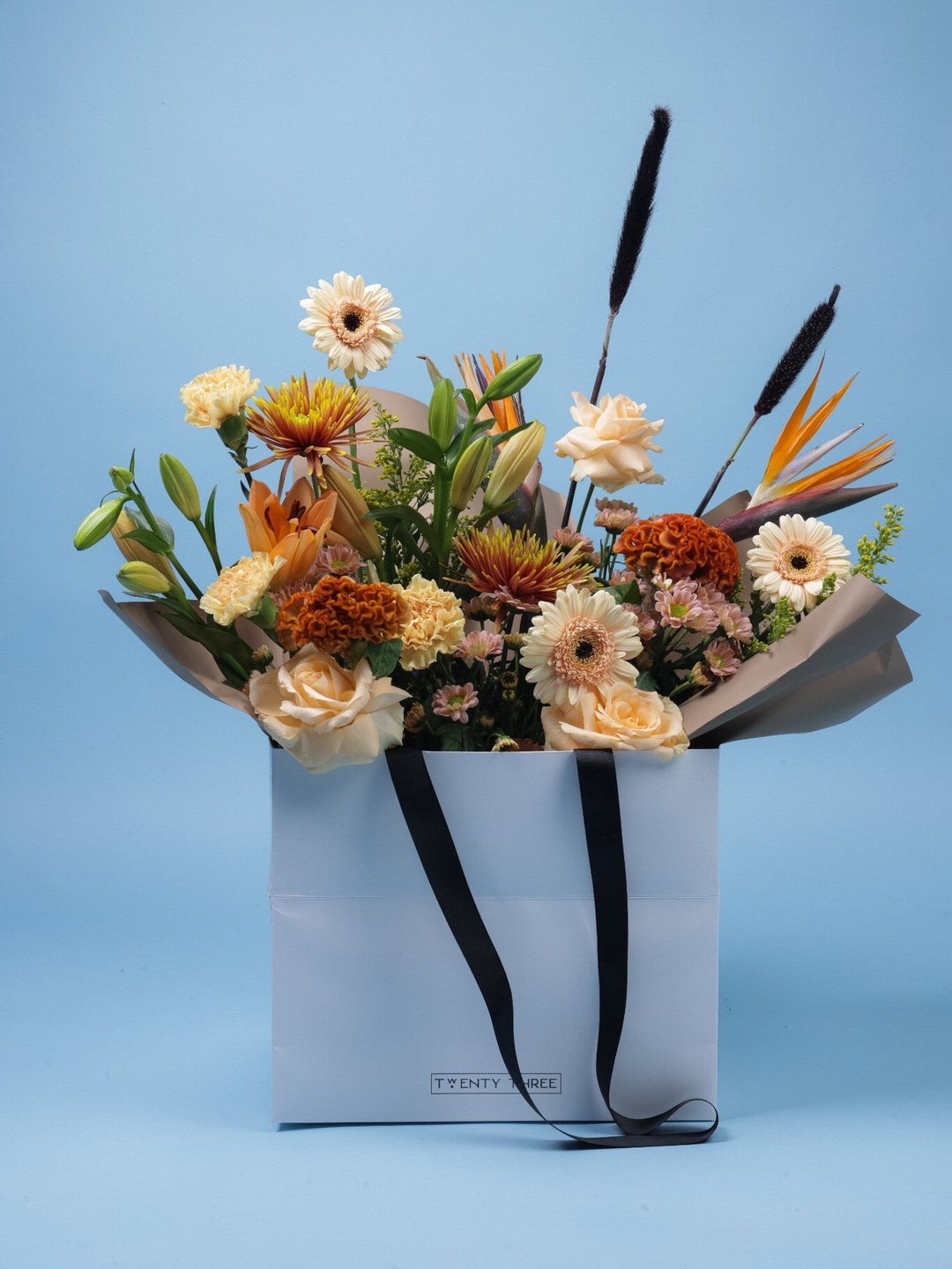 Golden Harvest Bouquet - Twenty Three Flowers & Chocolate