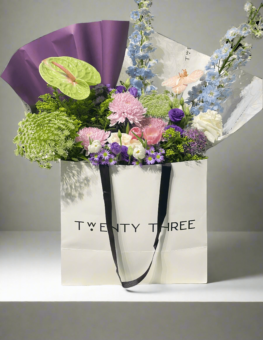 Green Anthurium Bouquet - Twenty Three Flowers & Chocolate