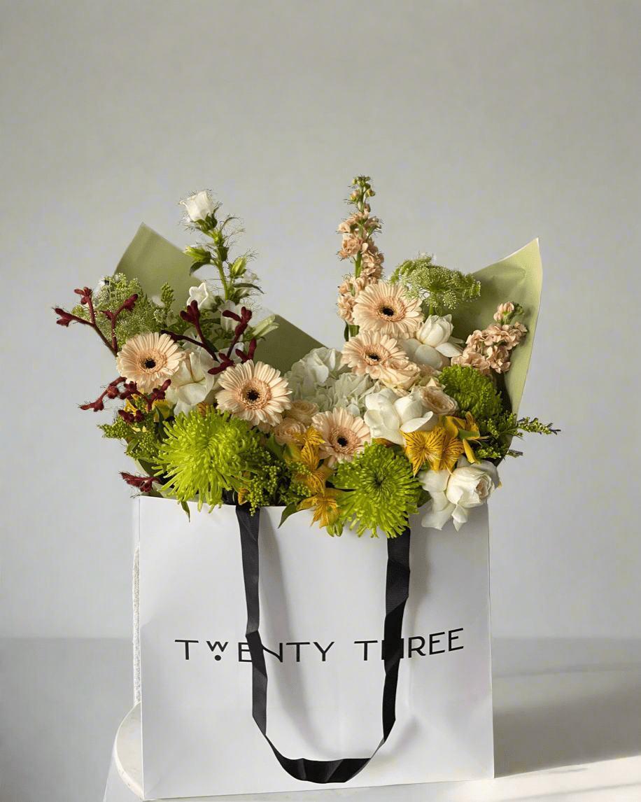 Green Spider Chrysanthemum Bouquet - Twenty Three Flowers & Chocolate