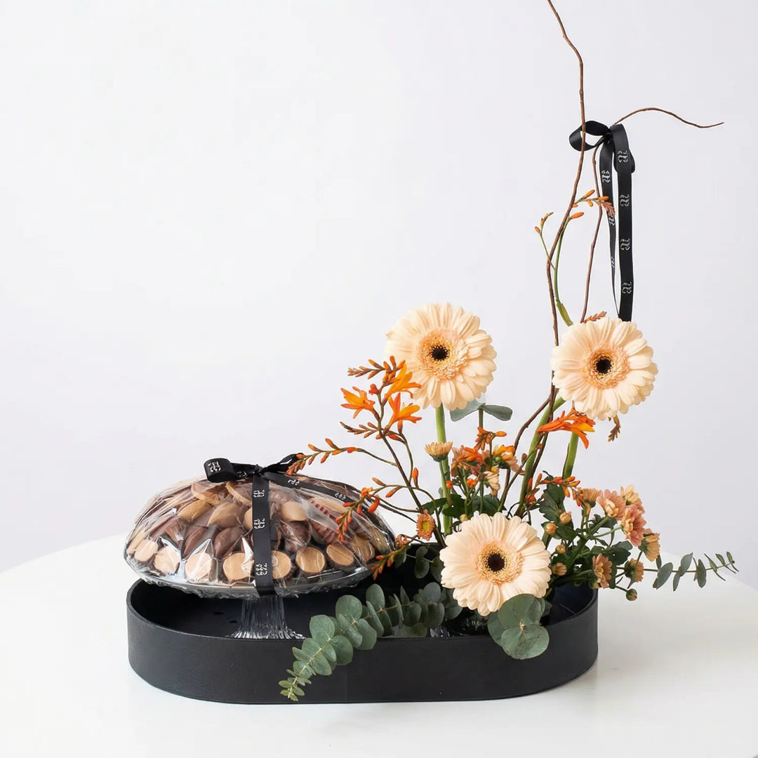 Peach Bloom Chocolate Tray - Twenty Three Flowers & Chocolate