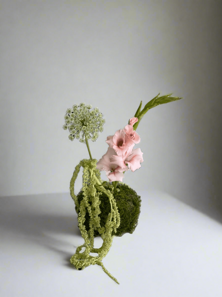 Pink Gladiolus Centerpiece Set - Twenty Three Flowers & Chocolate