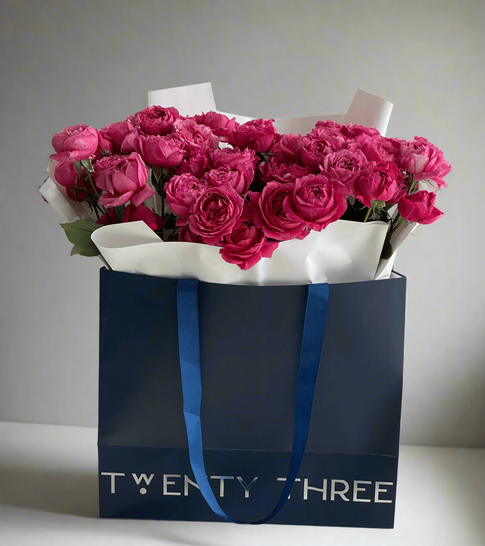 Pink Symphony Bouquet - Twenty Three Flowers & Chocolate