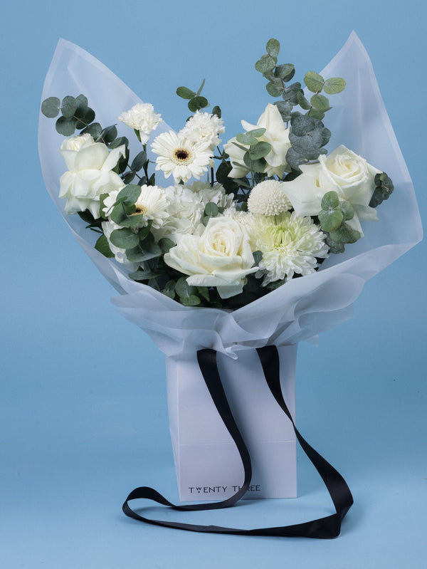 Pure Grace Bouquet - Twenty Three Flowers & Chocolate