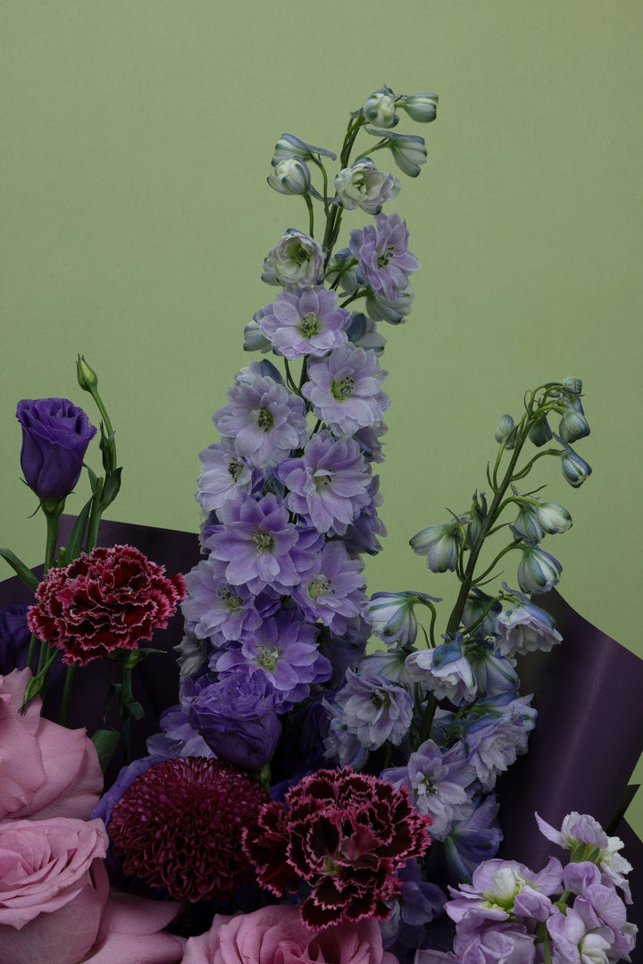 Royal Amethyst Bouquet - Twenty Three Flowers & Chocolate