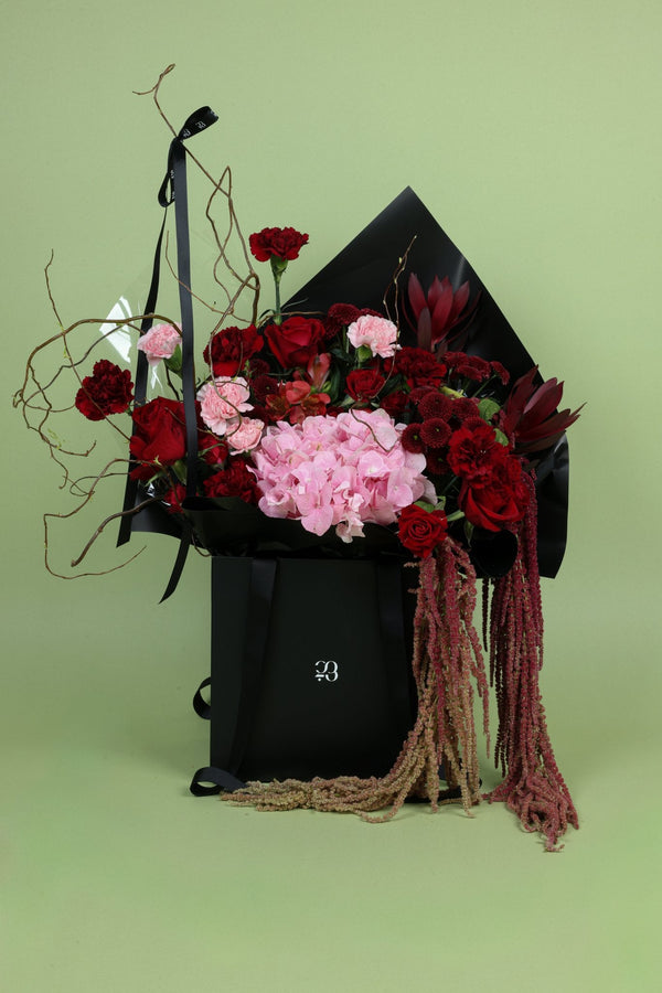 Velvet Passion Bouquet - Twenty Three Flowers & Chocolate