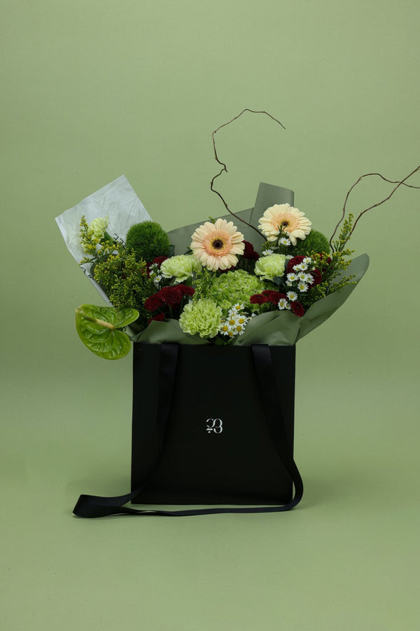 Verdant Charm Bouquet - Twenty Three Flowers & Chocolate