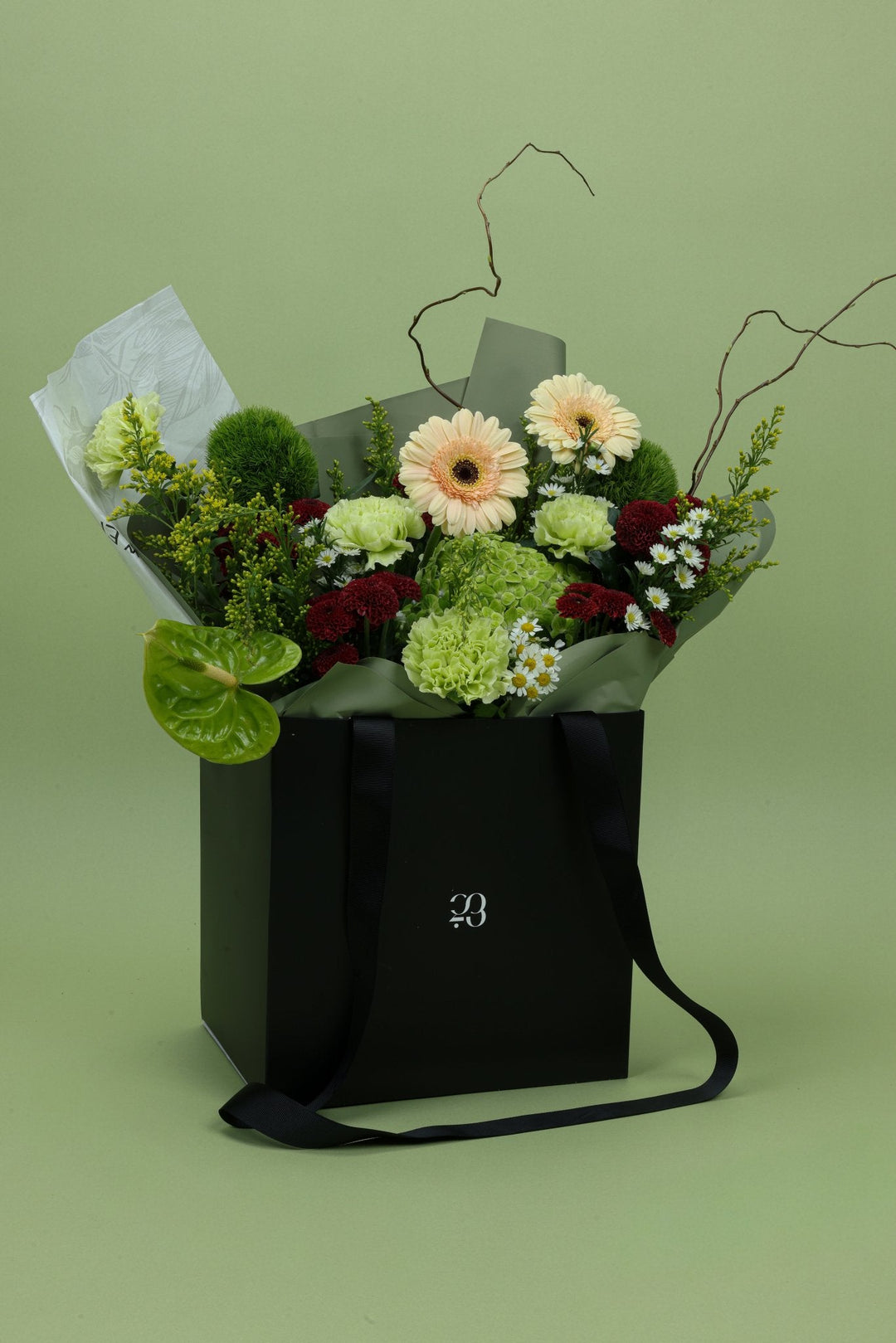 Verdant Charm Bouquet - Twenty Three Flowers & Chocolate